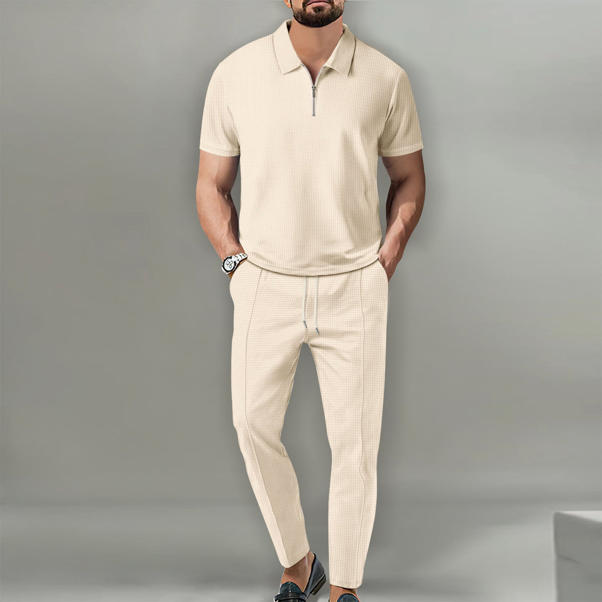 Charles - Elegantes Waffelset für Herren