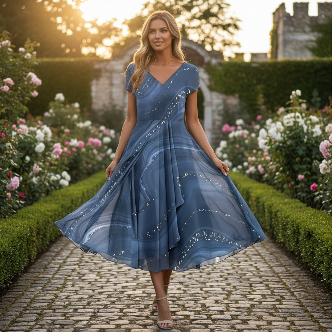 Eliana - Schickes Kleid mit V-Ausschnitt