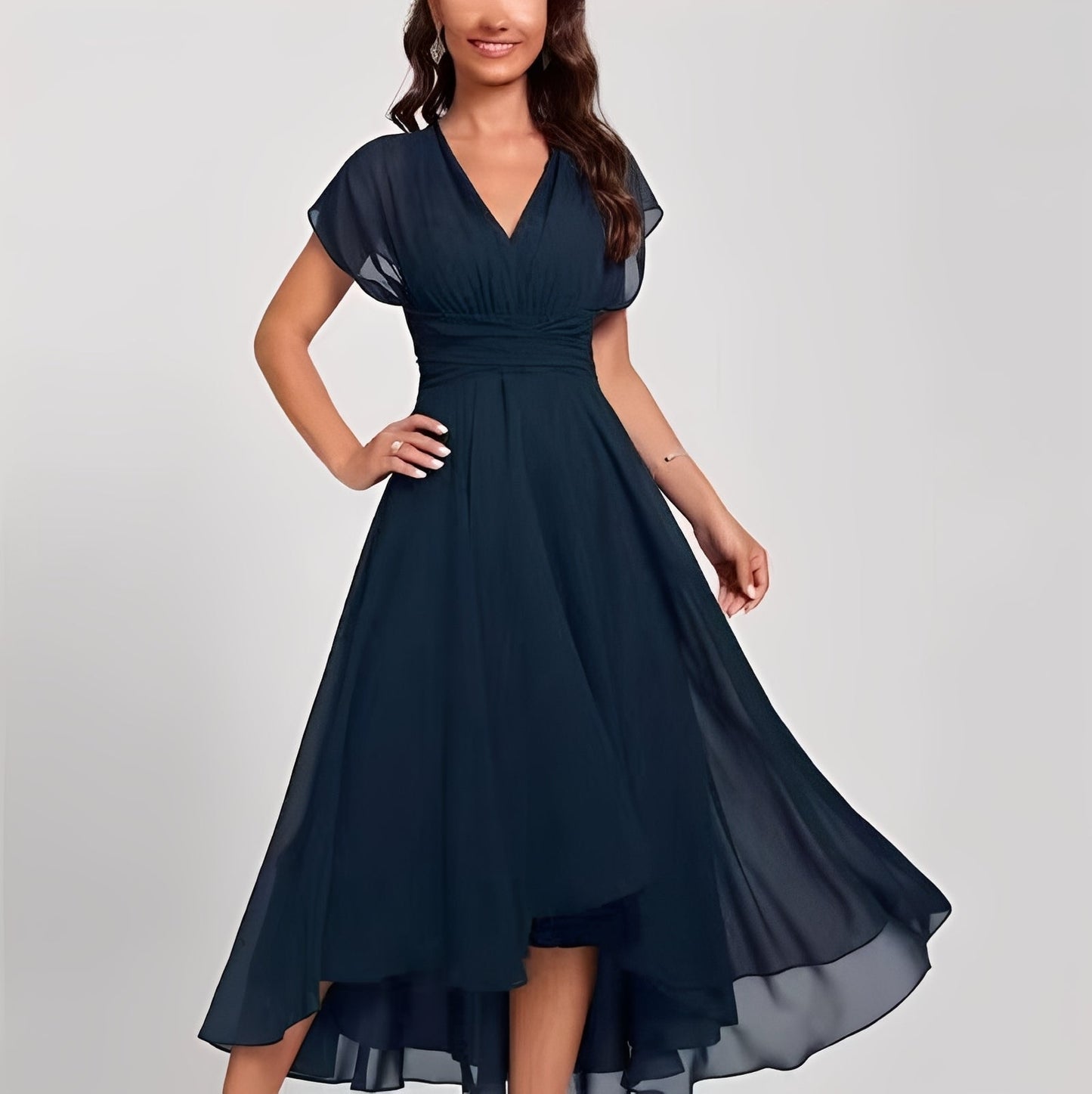 Madeline - Elegantes plissiertes Chiffonkleid für Frauen