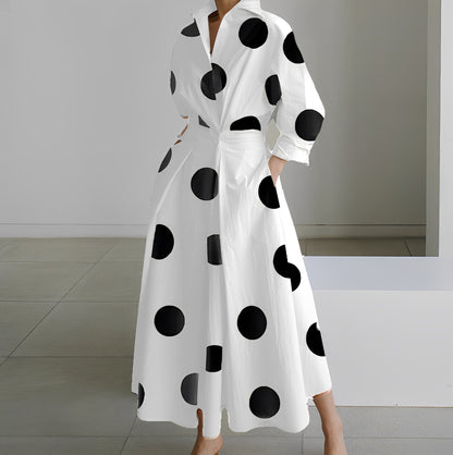 Martha - Elegantes Hemdkleid mit abstraktem Muster für Frauen