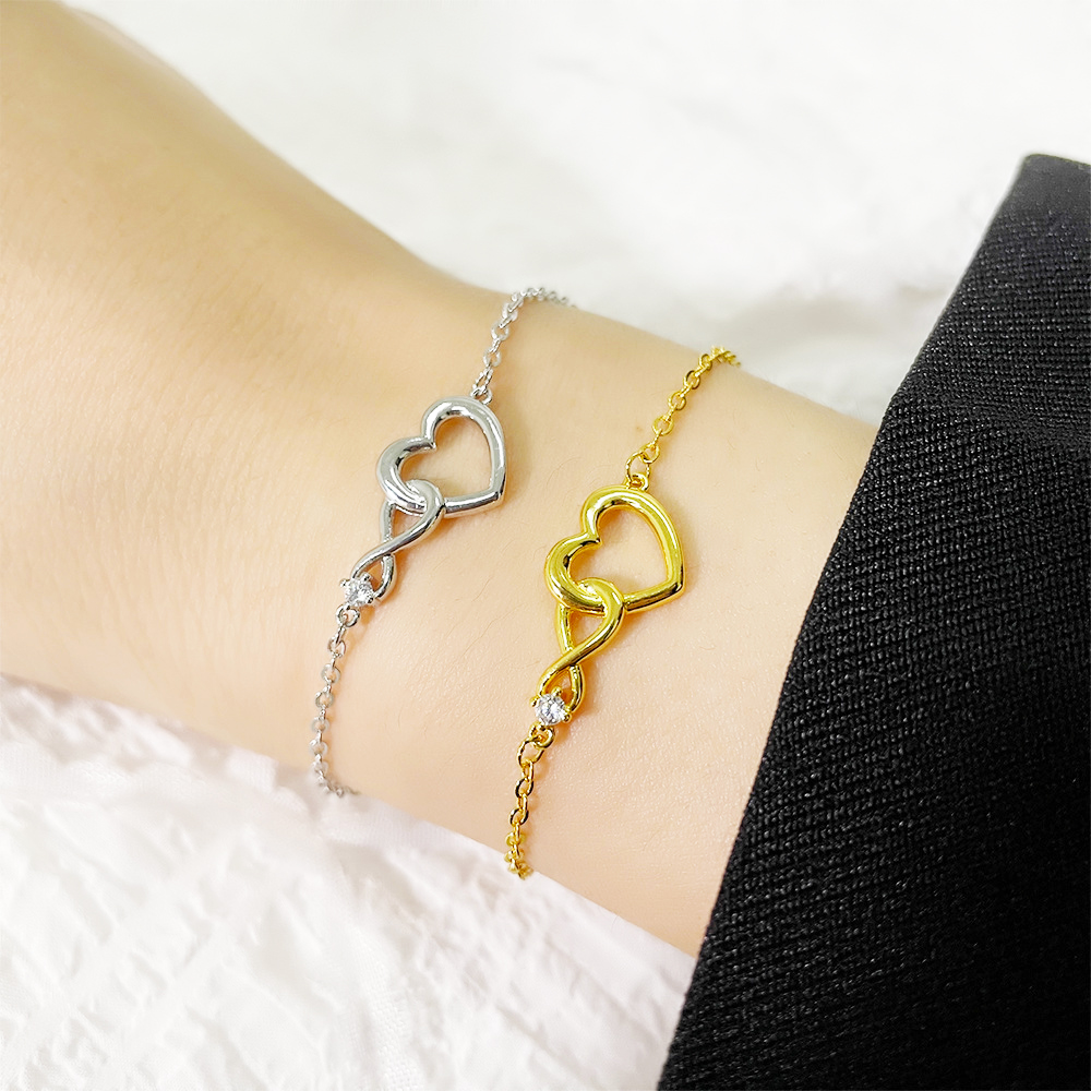Ewiges Herzarmband - Zartes CZ-Armband