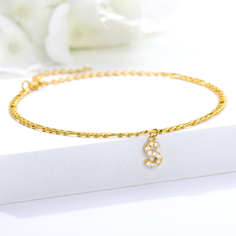 Initialen Knöchel - Knöchelarmband mit deiner Initiale