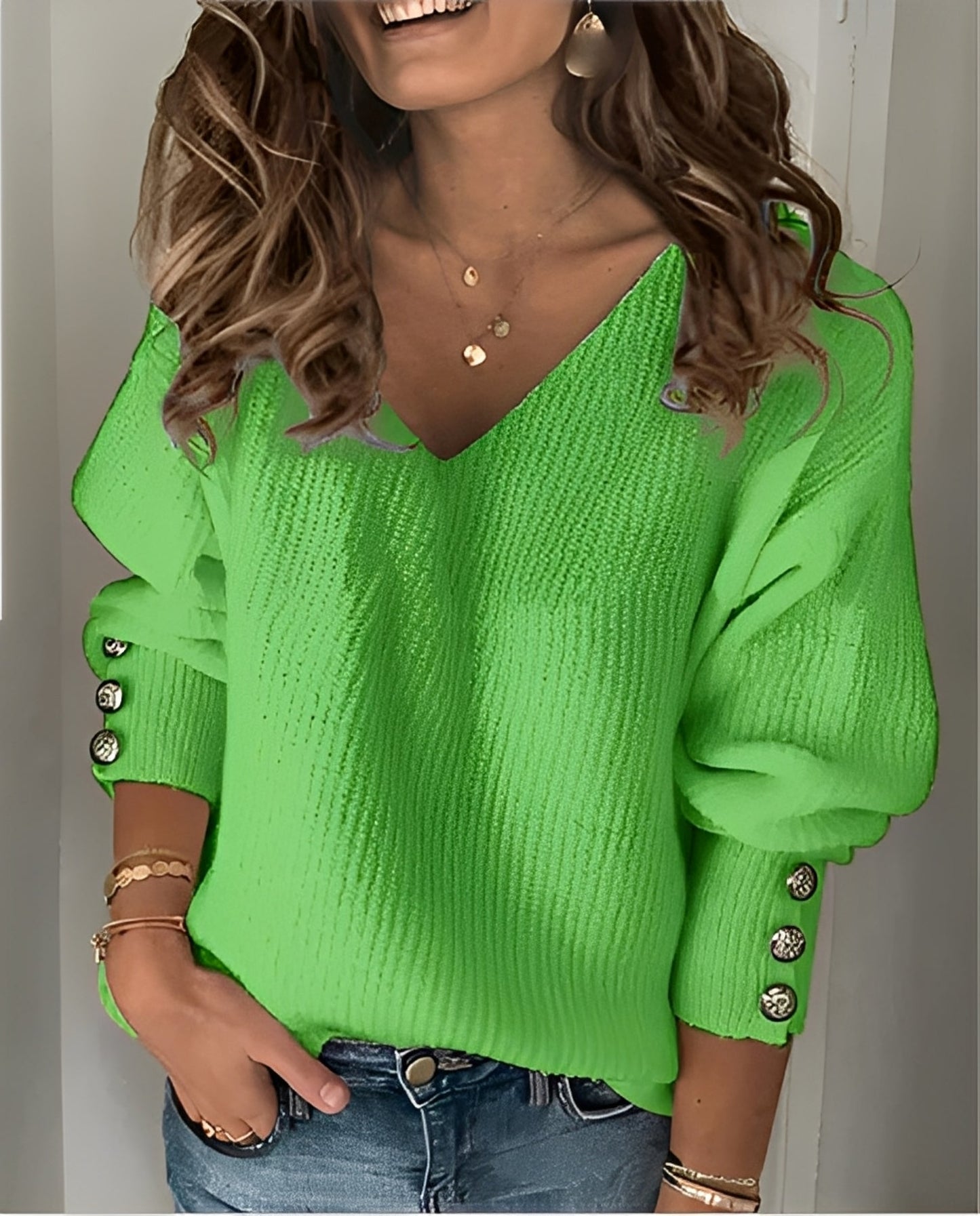 Beck – Eleganter Pullover mit V-Ausschnitt für Damen
