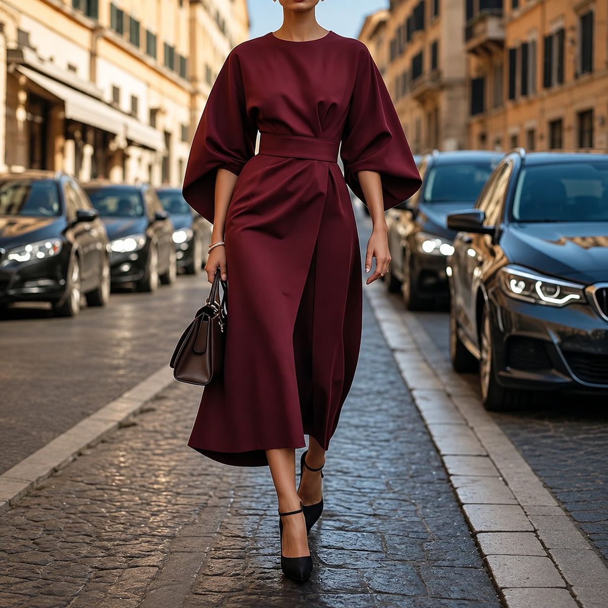 Clare - Maxi Kleid mit einstellbarem Kordelzug
