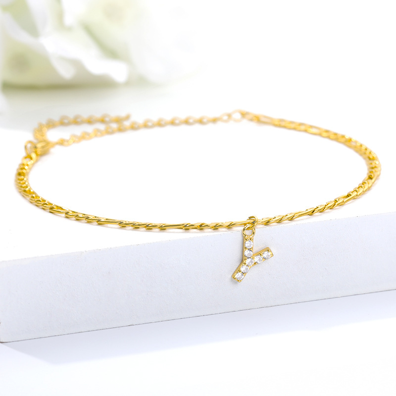 Initialen Knöchel - Knöchelarmband mit deiner Initiale