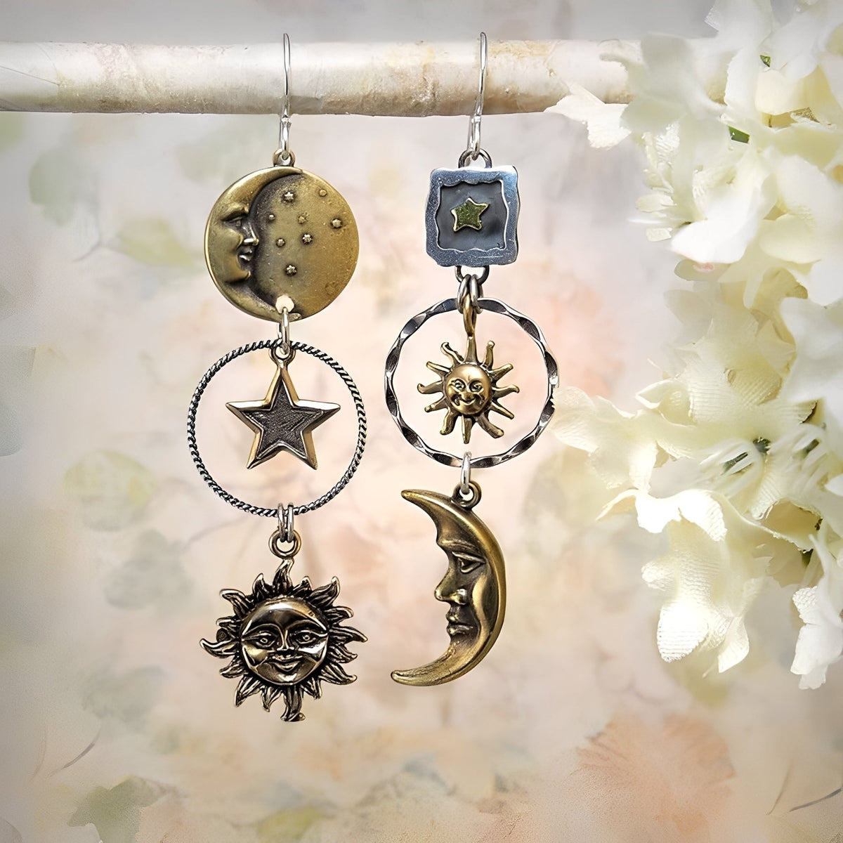 Janna – Ohrringe Sonne und Mond