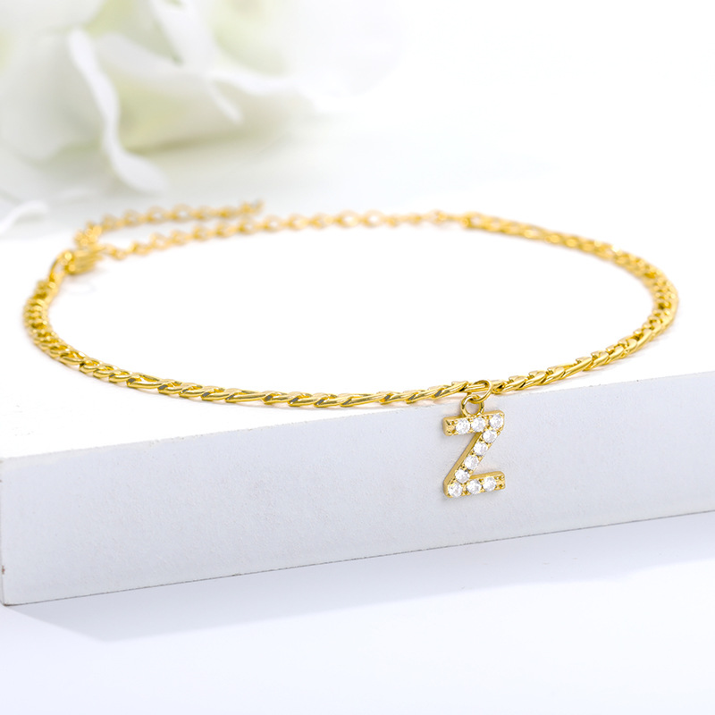 Initialen Knöchel - Knöchelarmband mit deiner Initiale