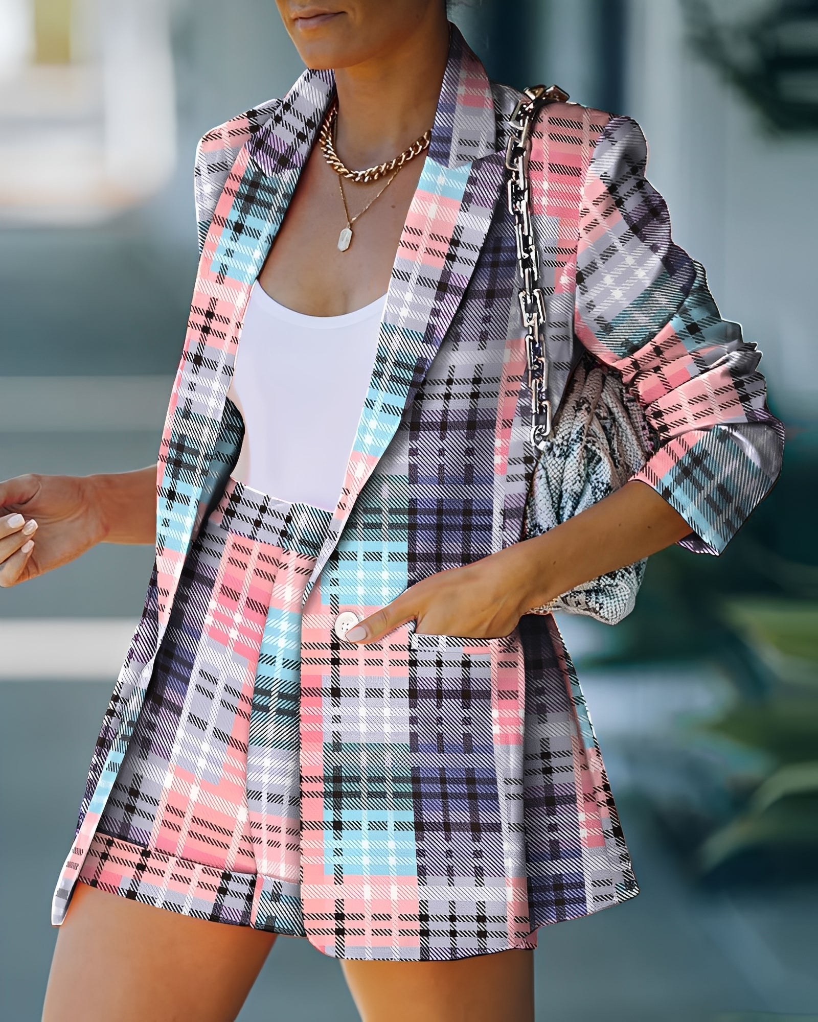 Jessie - Entspanntes Set mit Blazer und Shorts für Frauen