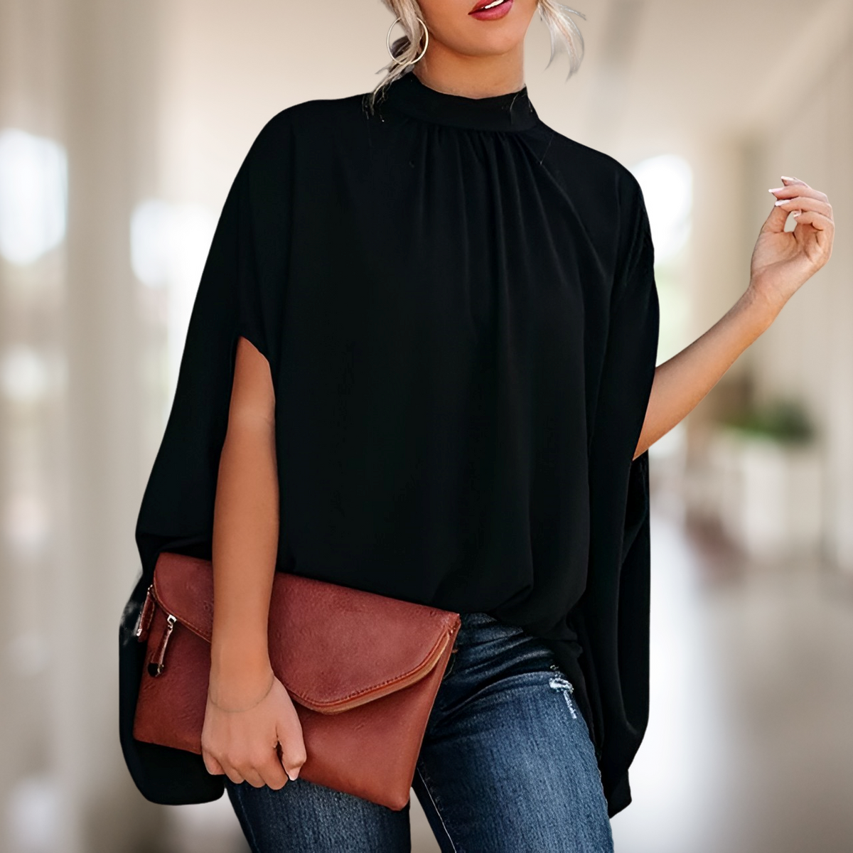 Jalanda - Moderne Bluse mit lockerem Schnitt