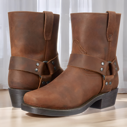 Elsdon - Klassische kurze Lederstiefel für Herren