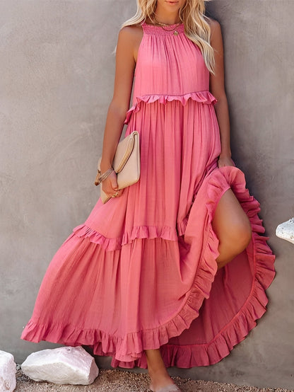 Zanna - Elegantes ärmelloses Kleid mit Volants für Frauen