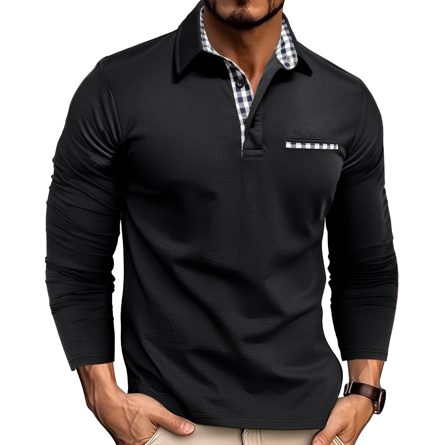 Rupert - Komfortables Langarm-Poloshirt für Herren