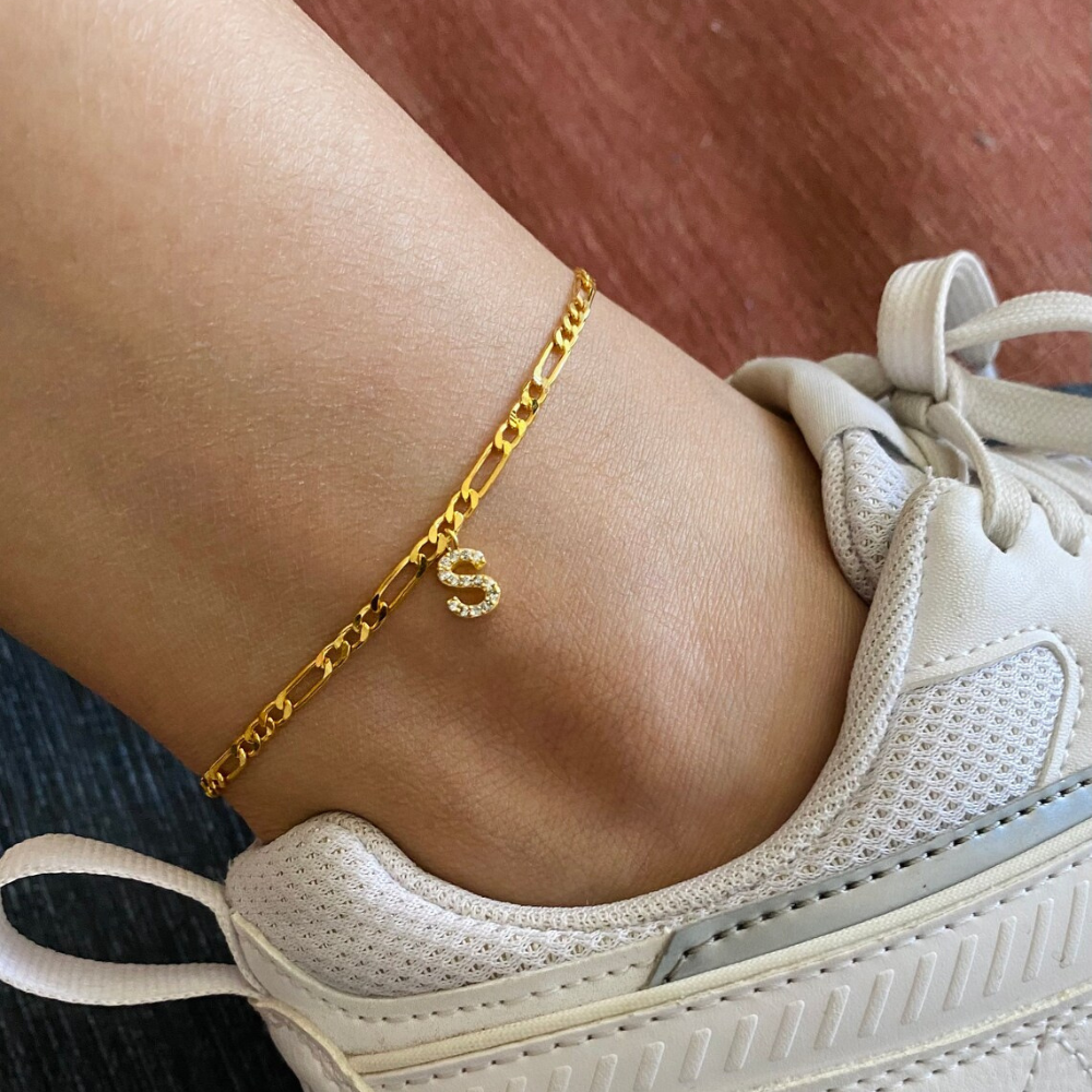 Initialen Knöchel - Knöchelarmband mit deiner Initiale