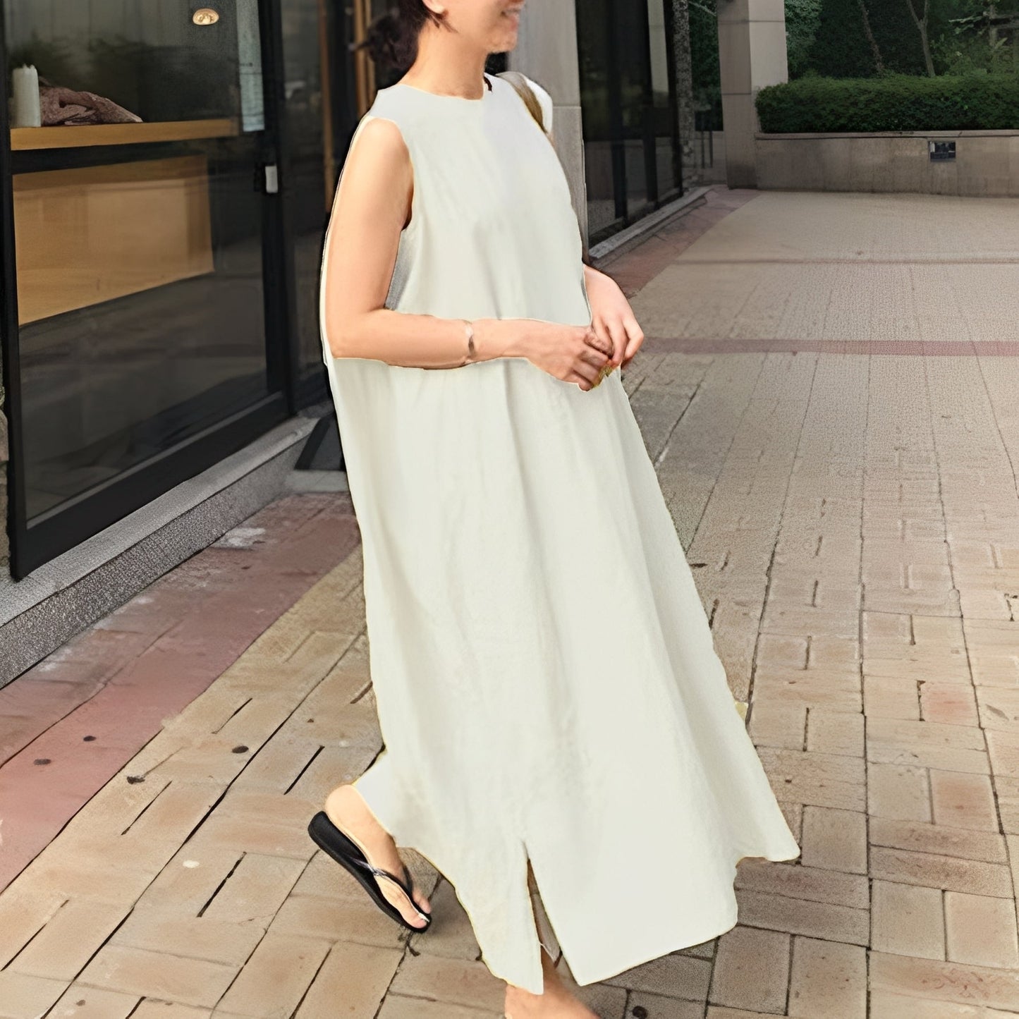 Carly - Plissiertes, ärmelloses Freizeitkleid für Damen