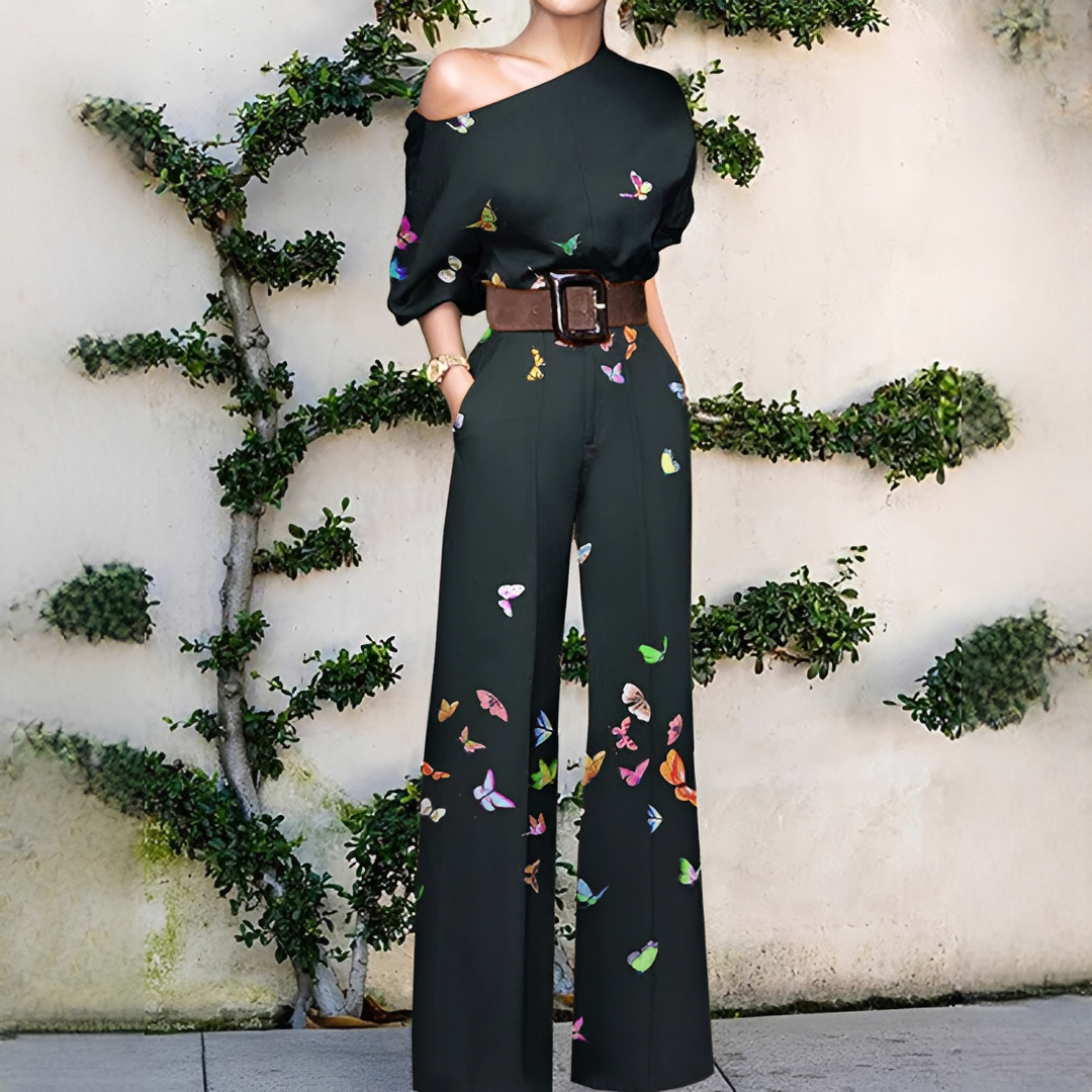 Chandrine - Asymmetrischer Overall mit weiten Beinen für Frauen