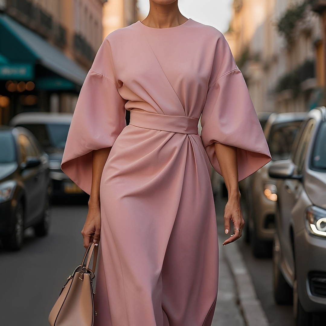 Lauriane - Elegantes Damenkleid mit Laternenärmeln