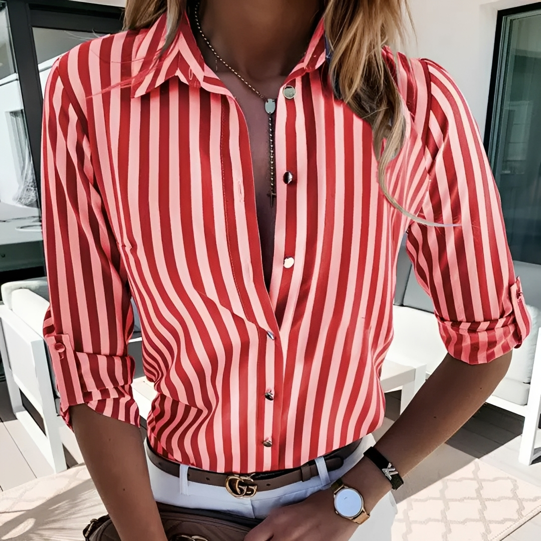 Corena - Elegante gestreifte Bluse für Damen