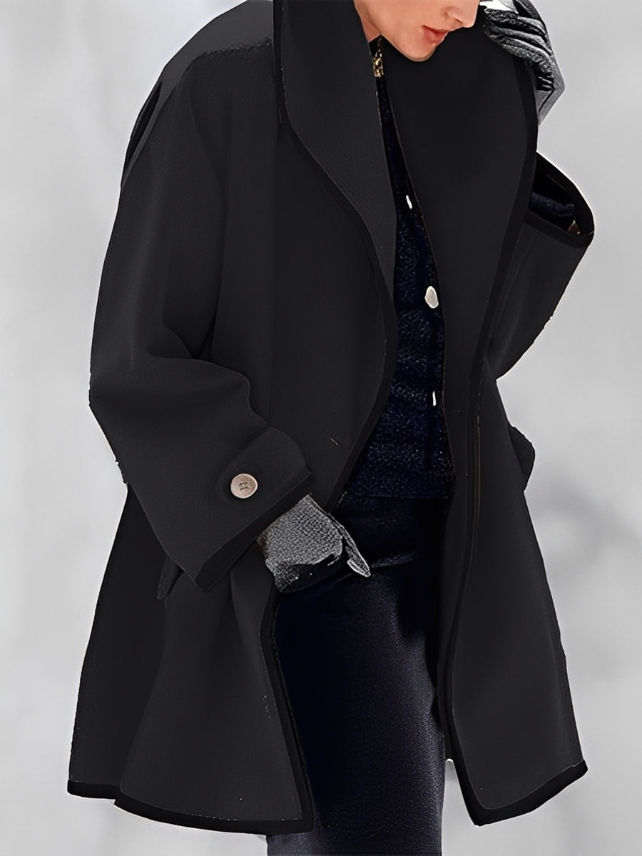 Mikayla - Warme Damen-Wolljacke mit Kapuze