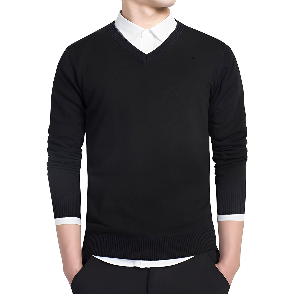 Tom - Bequemer V-Ausschnitt-Sweater