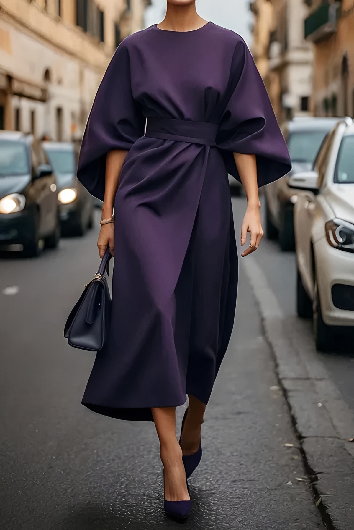 Vera - Schickes Midikleid mit Tailleakzent