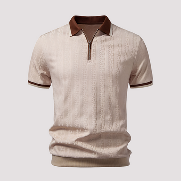 Bryn - Stylishes Zip-Poloshirt