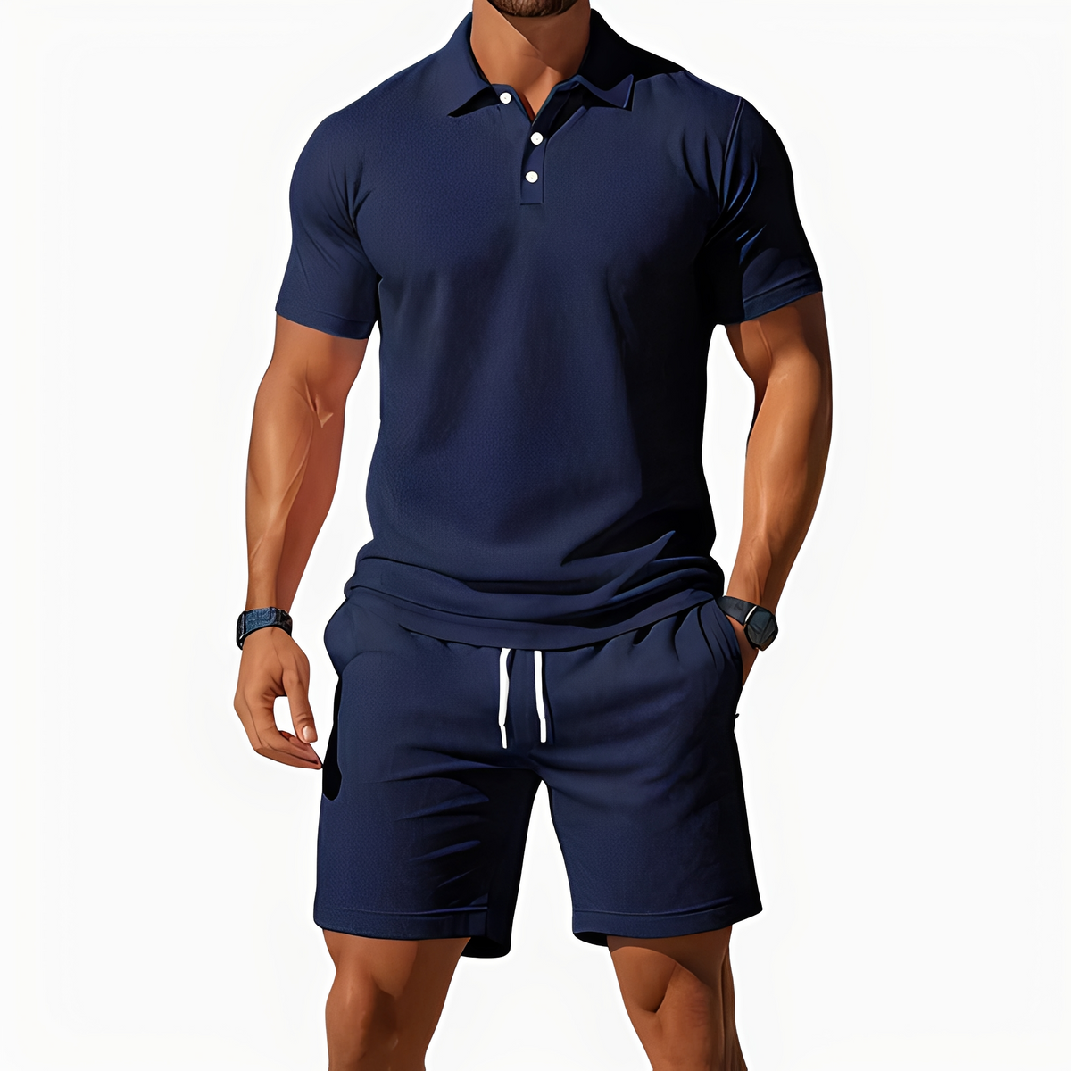 Aldrin - Ensemble Polo und Short Trend für Herren