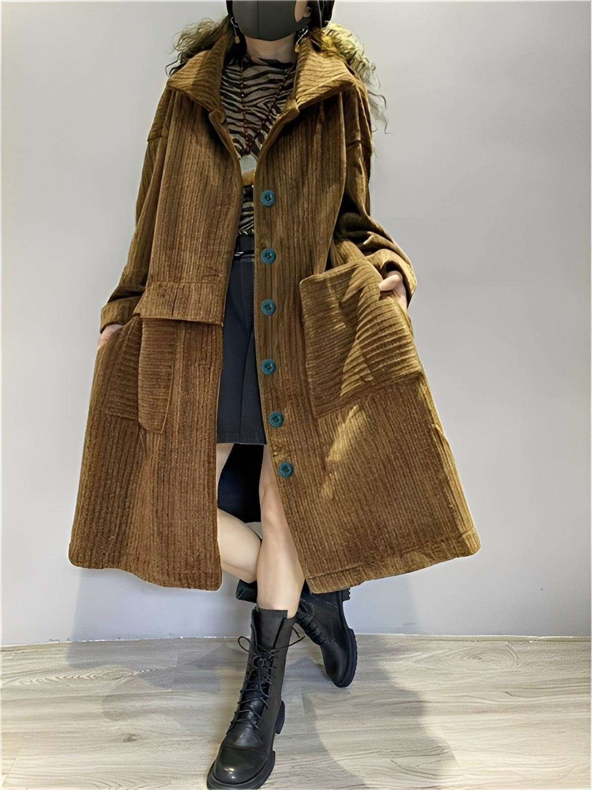 Alethea – Lange, bequeme Jacke mit Taschen für Damen
