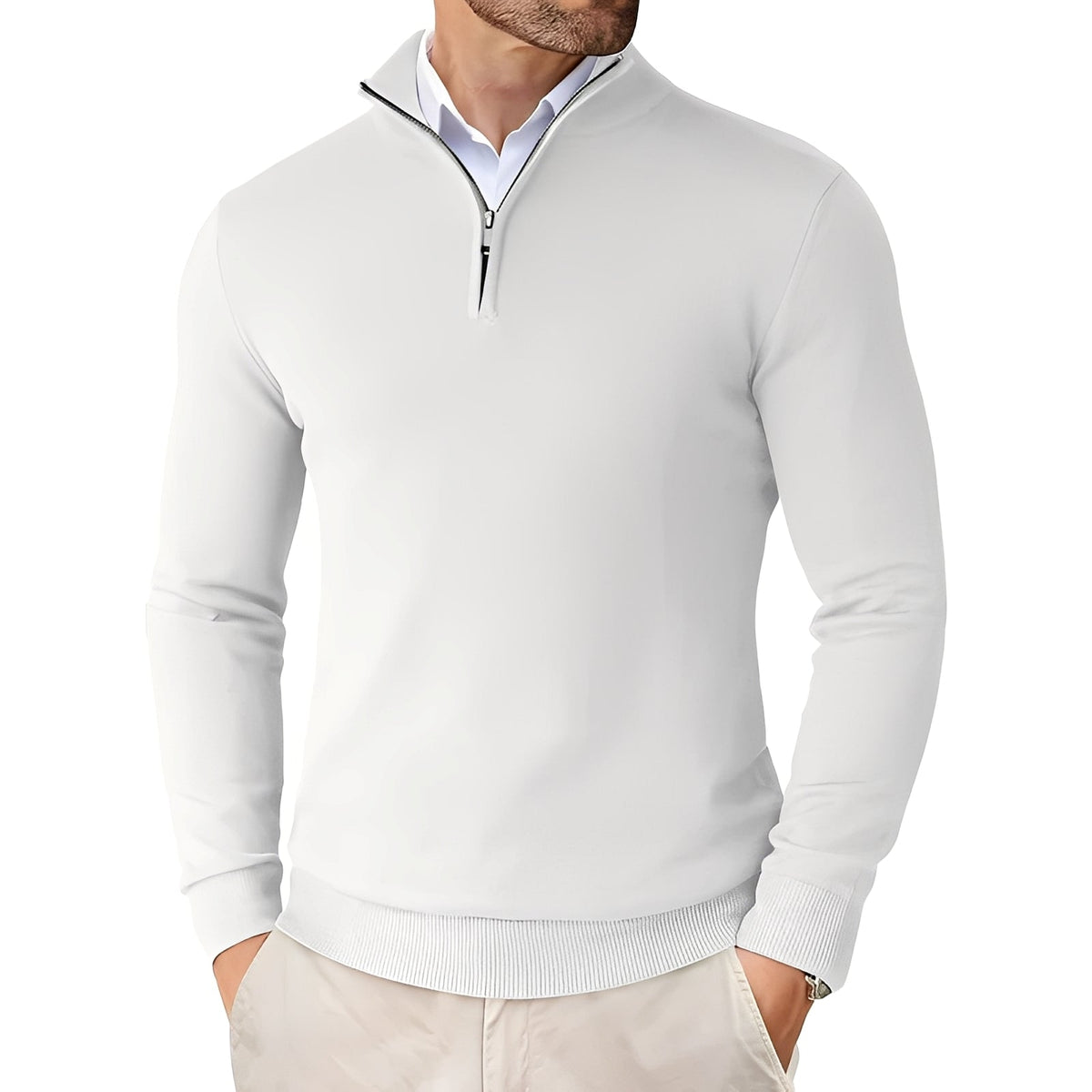 Darell - Eleganter Herren-Strickpulli mit Zipper