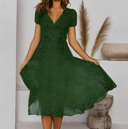 Elizabeth - Lockeres und legeres Kleid mit kurzen Ärmeln für Damen