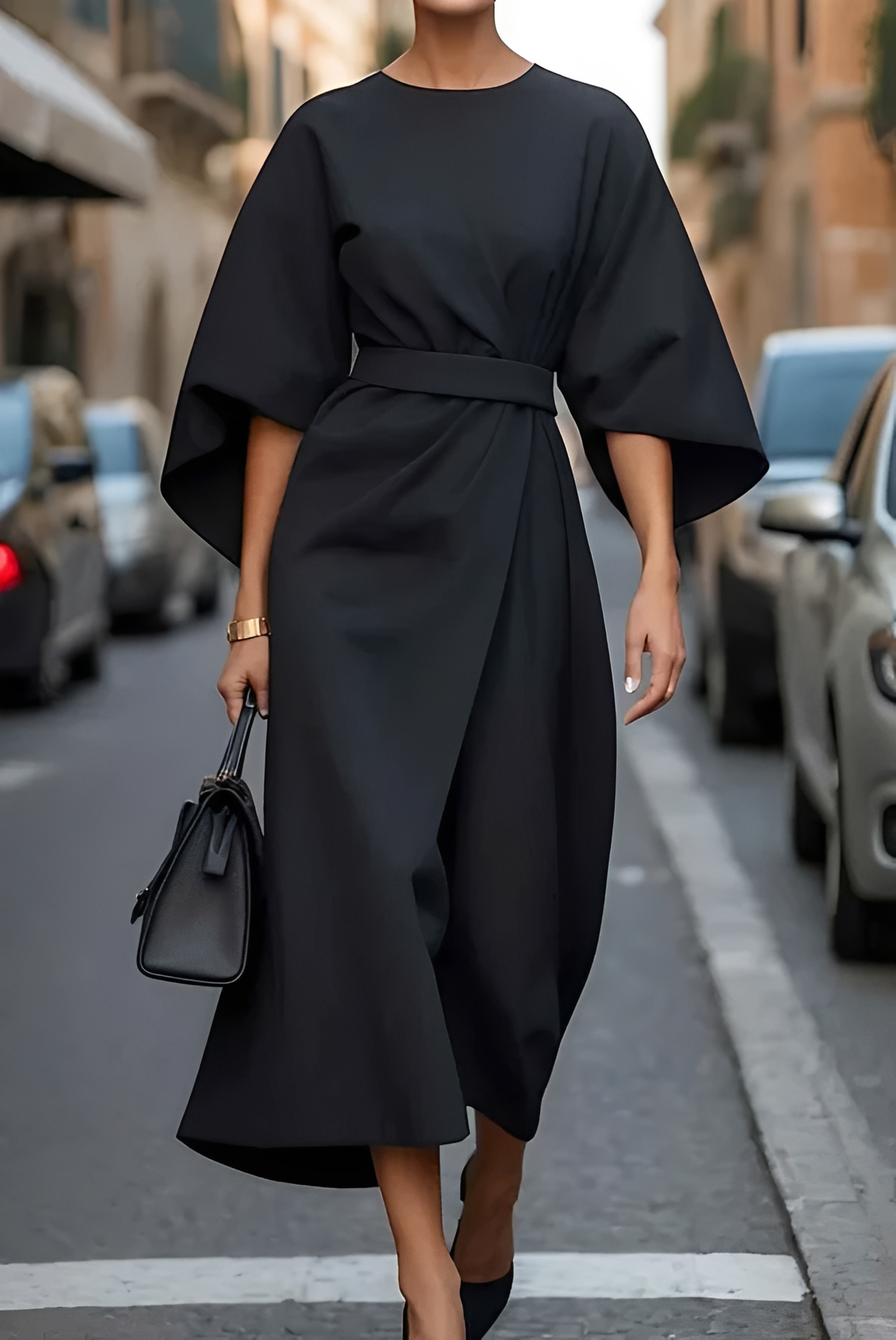Vera - Schickes Midikleid mit Tailleakzent