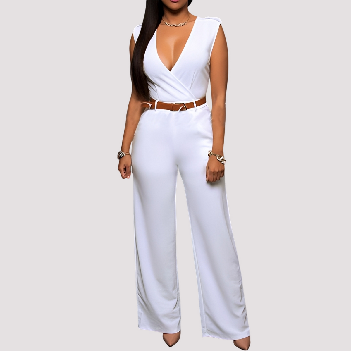 Esther - Eleganter Overall mit Gürtel für Frauen