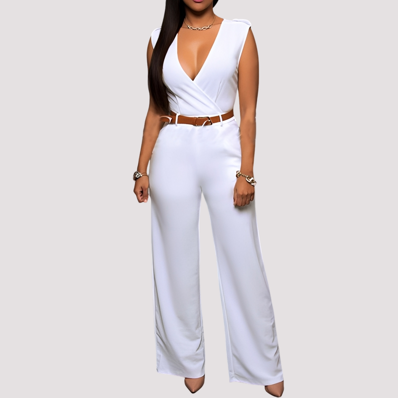 Esther - Eleganter Overall mit Gürtel für Frauen