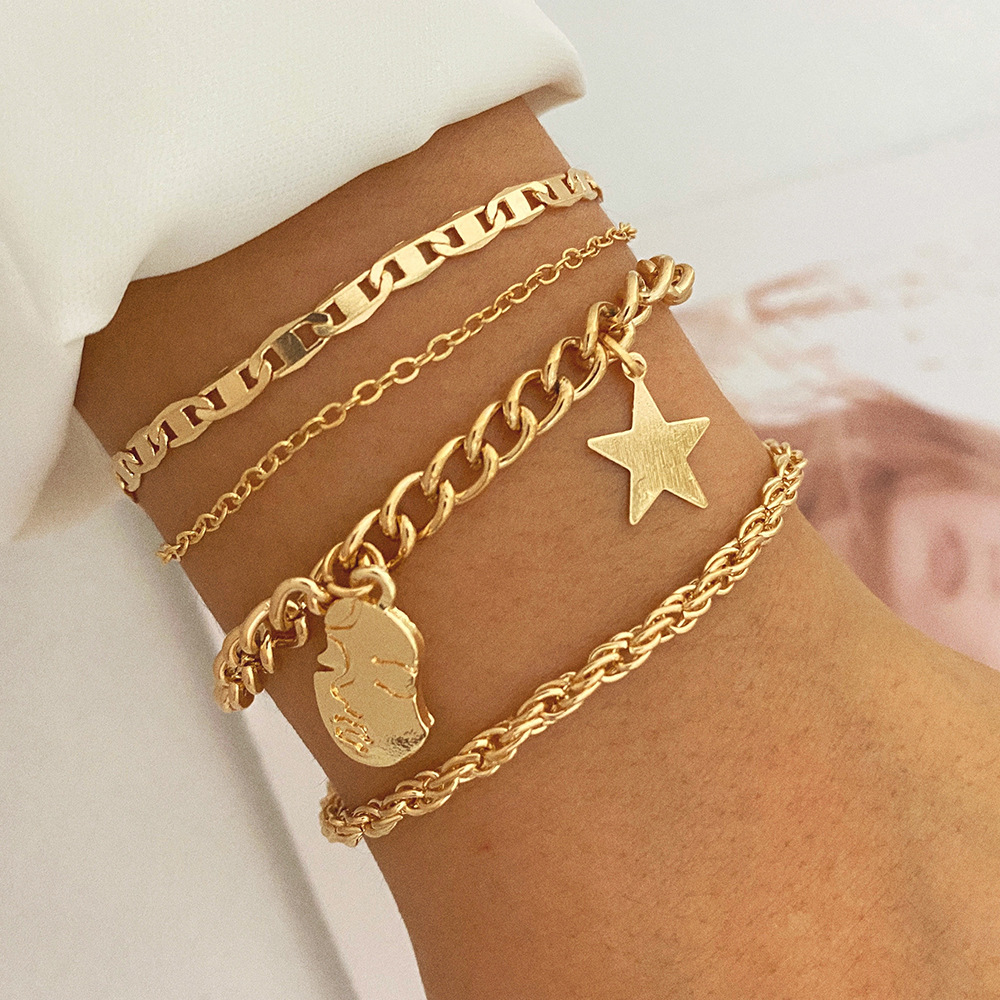 18K Goldarmband - Armbandset für Mädchen in Gold