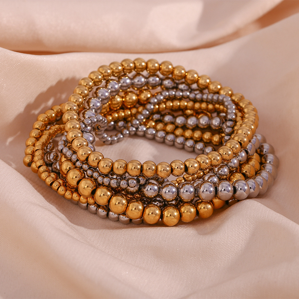 Crea - Stilvolles stapelbares goldenes Metallarmband (4mm)