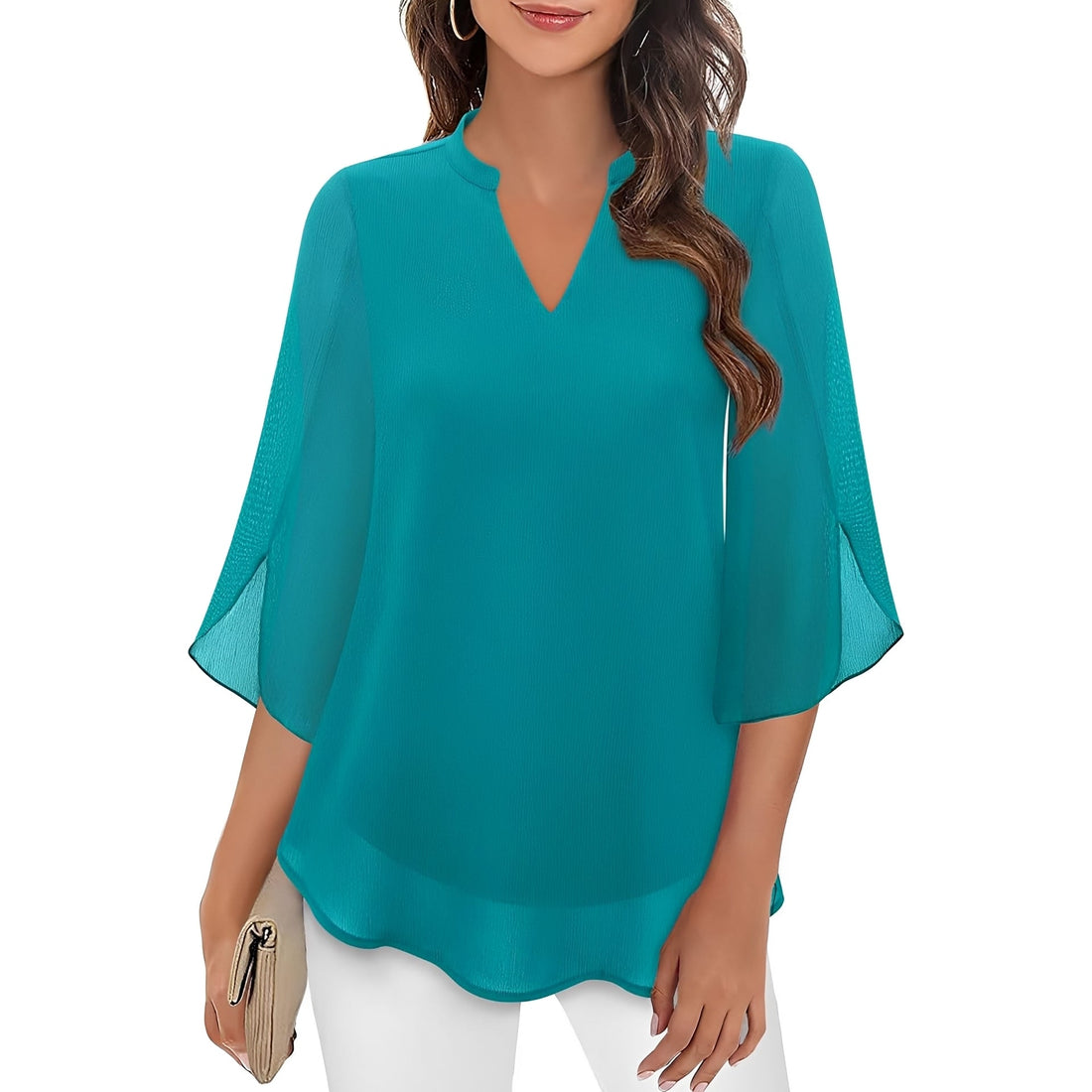 Vanessa - Bluse mit V-Ausschnitt für Damen