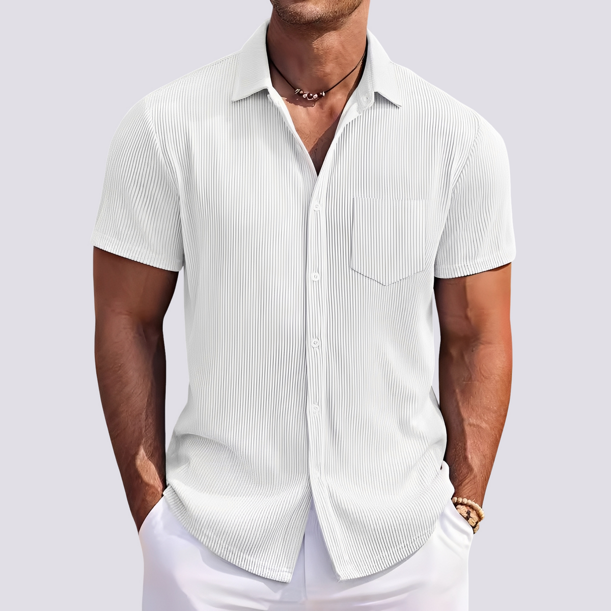 James - Elegantes gestreiftes Hemd für Herren