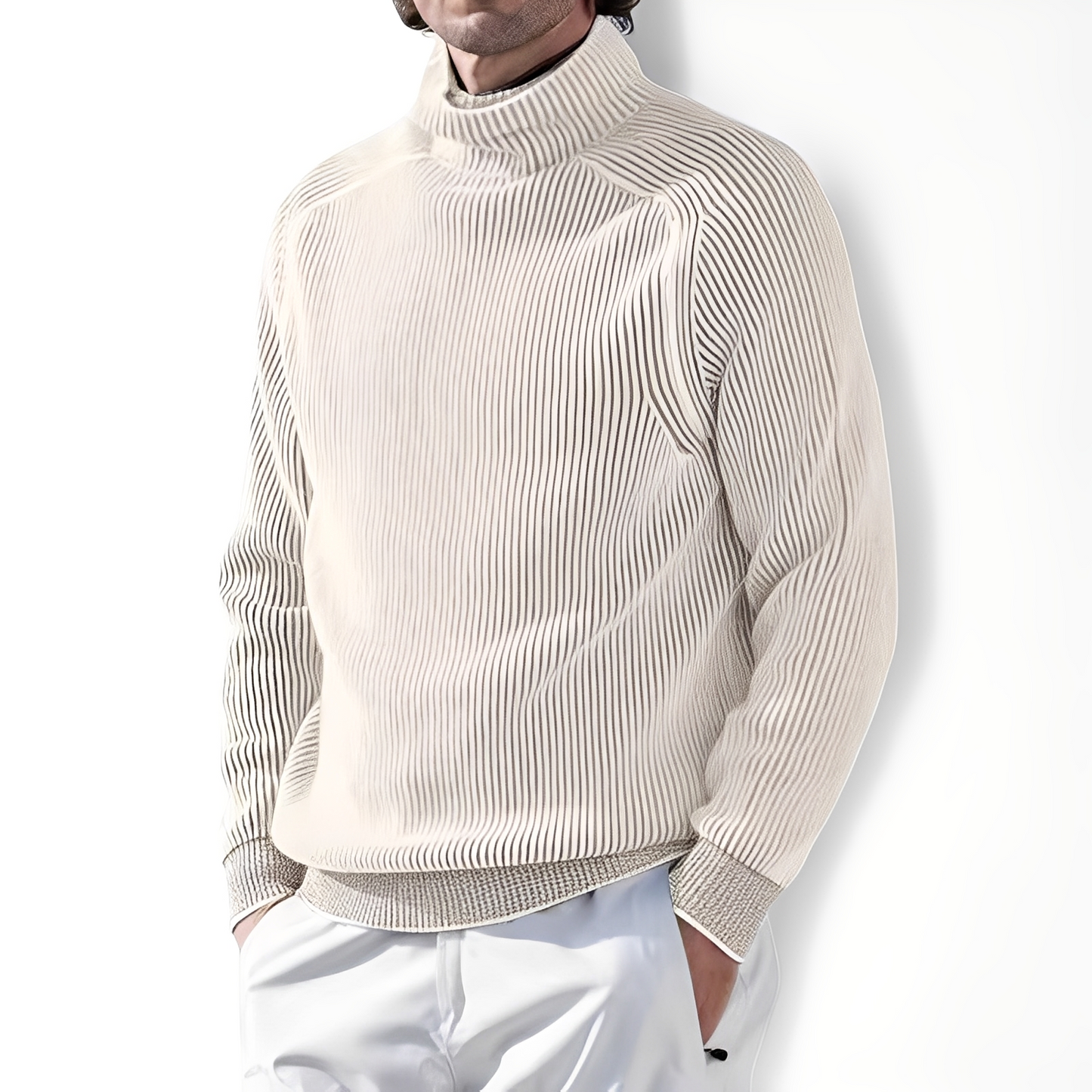 Jarrett – Herrenpullover mit hohem Kragen