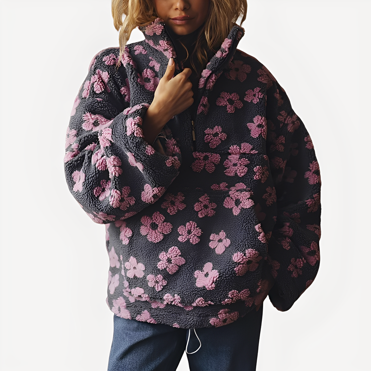 Elizabeth - Stilvoller Pullover mit Blumenmuster