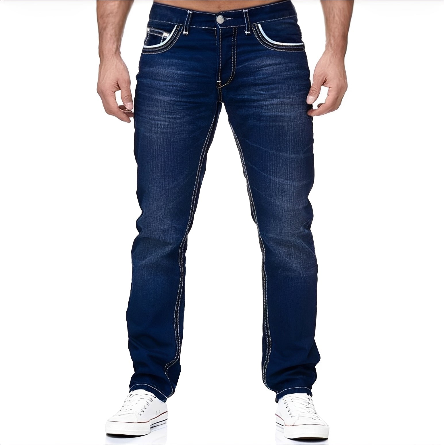 Andy - Elegante Herrenjeans mit abgenutztem Look