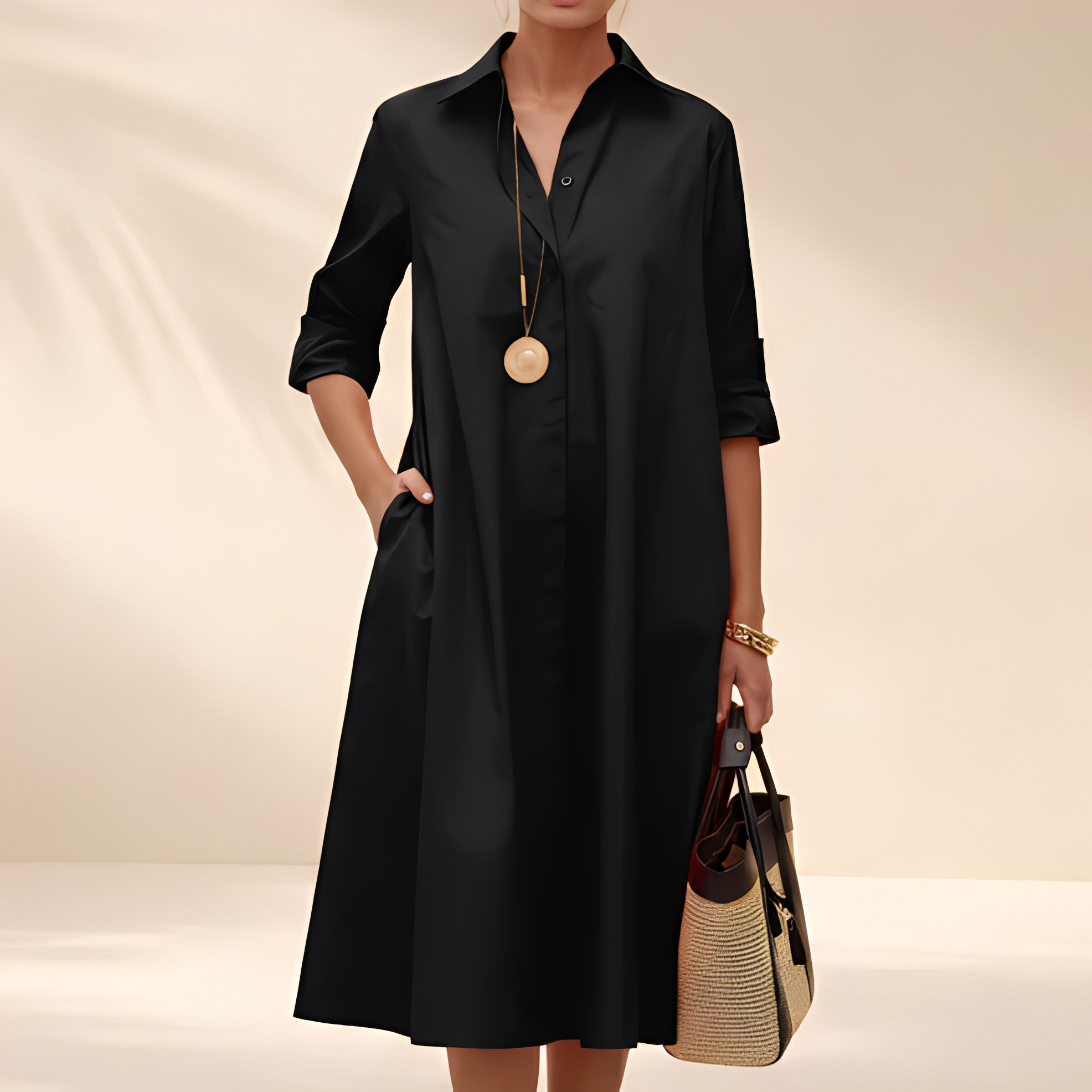 Eljenne - Fließendes Hemdkleid für Frauen