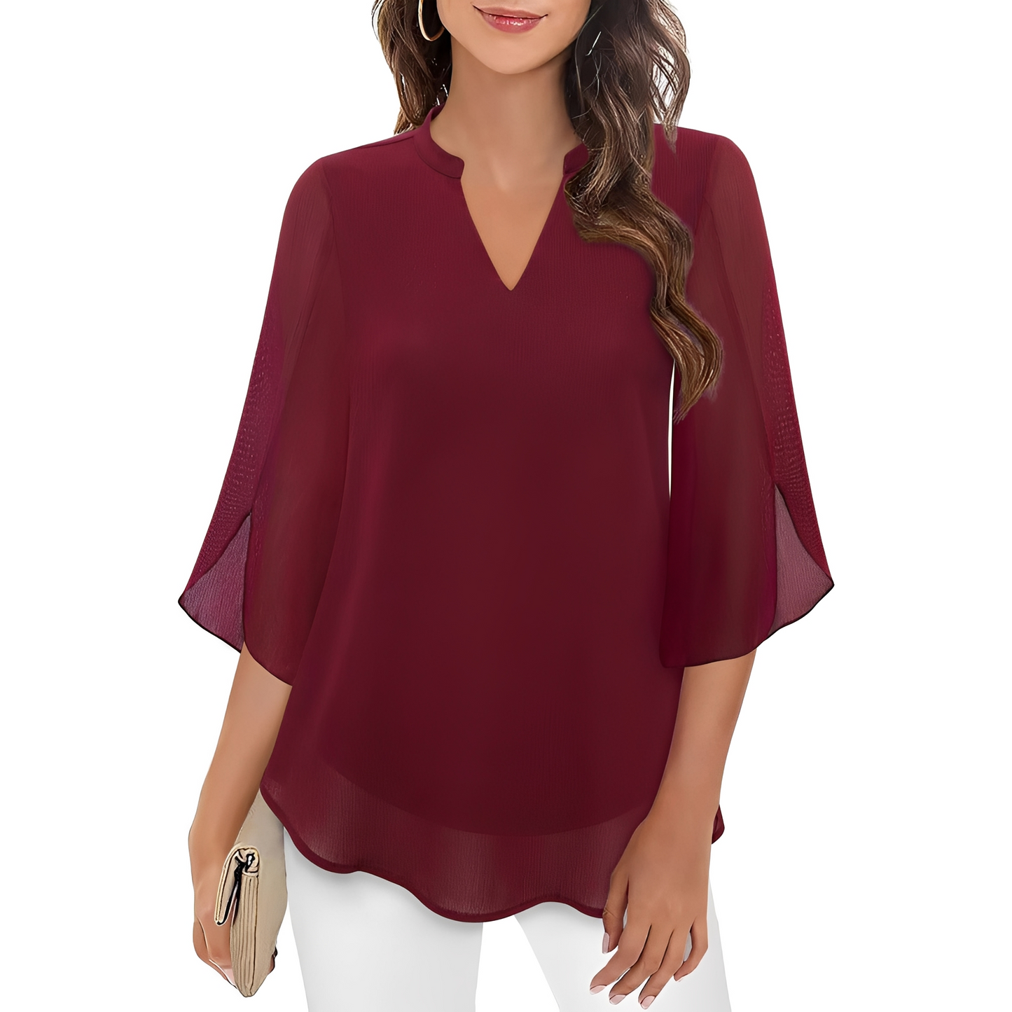 Vanessa - Bluse mit V-Ausschnitt für Damen