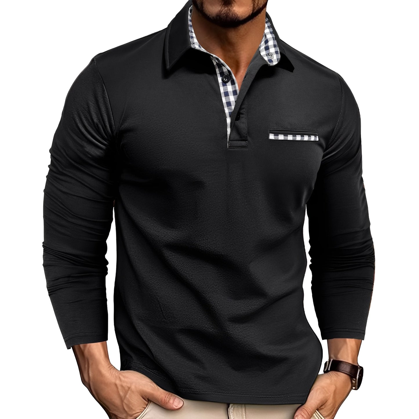 Rupert - Lässig Langarm-Poloshirt für Herren