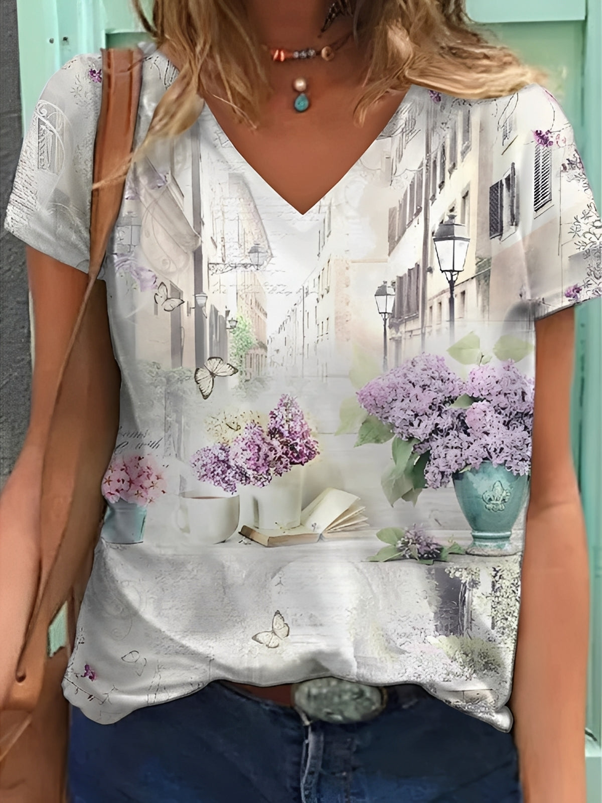 Niki - Elegantes Oberteil mit Blumenmuster für Frauen