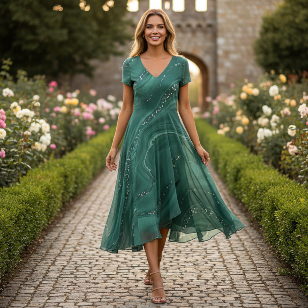 Eliana - Schickes Kleid mit V-Ausschnitt