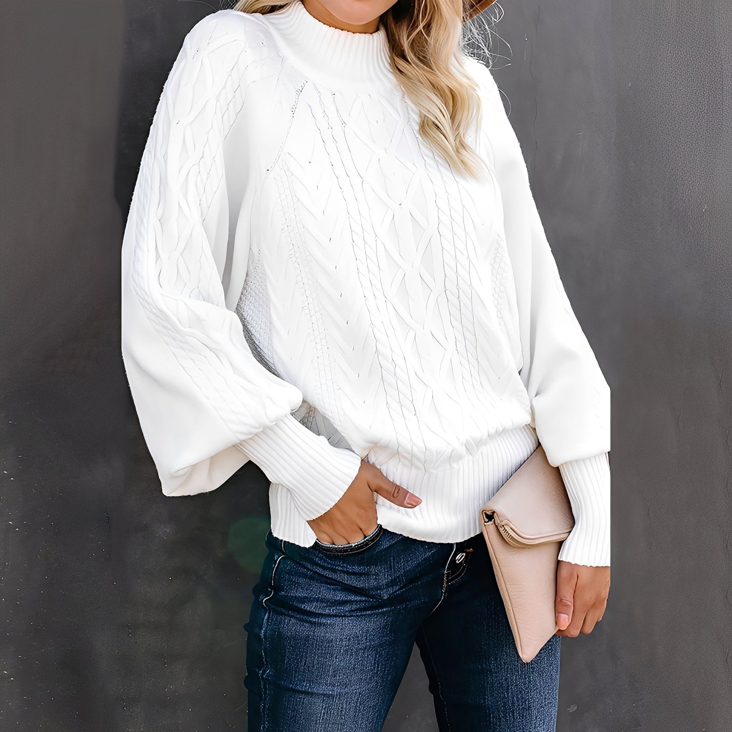 Jemima - Eleganter, lässiger Damen-Rollkragenpullover