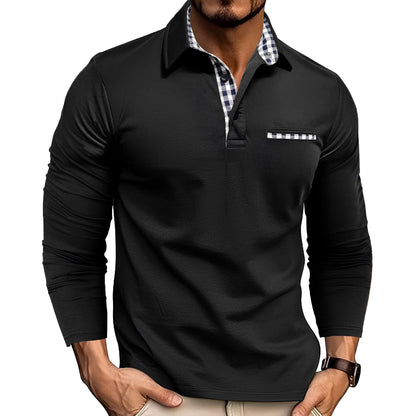 Gerald - Polo mit langen Ärmeln elegant für Männer