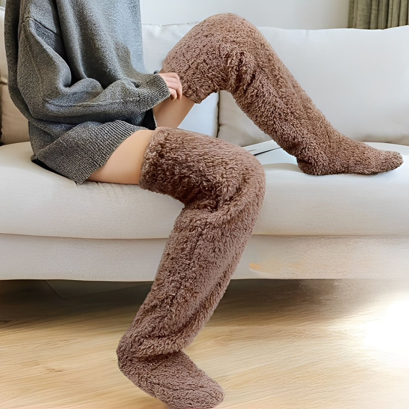 Camellia - Wärmende Damensocken bis zum Knie für den Winter