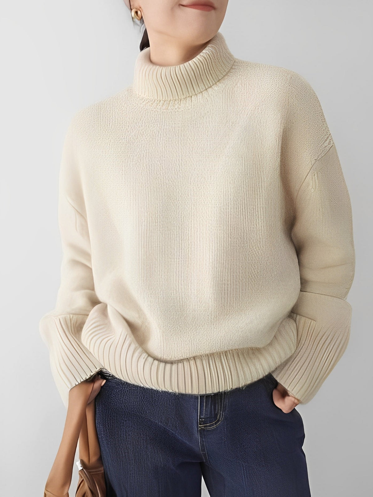 Yvette – Pullover mit hohem Kragen für Damen
