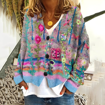 Nydia - Gemütlicher, weicher Damenpullover mit Muster