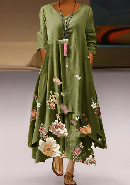 Schön - Elegantes und fließendes Kleid mit Muster für Frauen